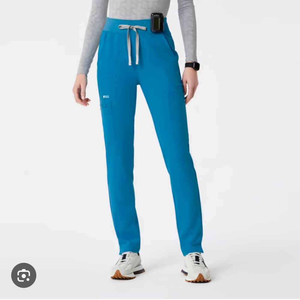 Figs extreme blue, Yola high waisted skinny scrub pants size XXS